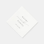 Minimalistische moderne chique script elegante bru servet (Hoek)