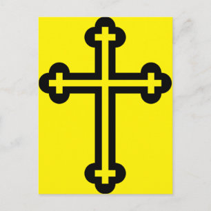 Minimalistische moderne christelijke symboolkunst briefkaart