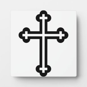 Minimalistische moderne christelijke symboolkunst fotoplaat