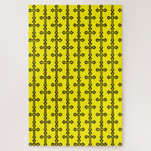 Minimalistische moderne christelijke symboolkunst legpuzzel