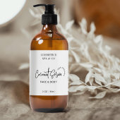 Minimalistische moderne cosmetische fles 2 oz prod etiket