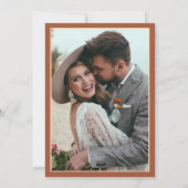 Minimalistische moderne eenvoudige Boho foto Save The Date (Achterkant)
