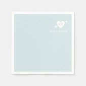 Minimalistische moderne eenvoudige elegante blauwe servet (Voorkant)