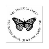 Minimalistische Moderne Eenvoudige Vlinder Natuur  Zelfinktende Stempel (Design)