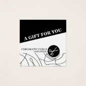 Minimalistische moderne eenvoudige zwart-wit lijn vierkante visitekaartjes (Voorkant)