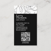 Minimalistische moderne eenvoudige zwart witte Abs Visitekaartje (Achterkant)