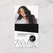 Minimalistische moderne eenvoudige zwart witte Abs Visitekaartje (Voorkant)