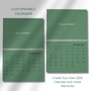 Minimalistische Moderne Elegante 2026 Agenda Kalender