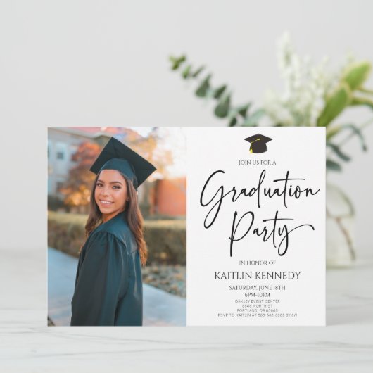 Minimalistische moderne elegante Afbeelding afstud Kaart (Staand voorkant)