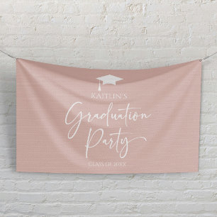 Minimalistische Moderne Elegante Afstudeerfeest Spandoek