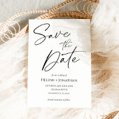 Minimalistische moderne elegante bruiloft bewaar d kaart