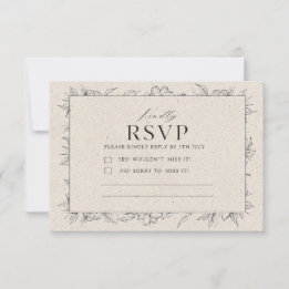 Minimalistische Moderne Elegante Crème Kleurige RS RSVP Kaartje