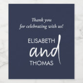 Minimalistische moderne elegante flessenetiketten wijn etiket (Enkel label)