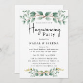 Minimalistische moderne elegante housewarming part kaart (Voorkant / Achterkant)