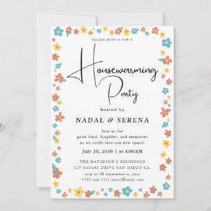Minimalistische moderne elegante housewarming part kaart