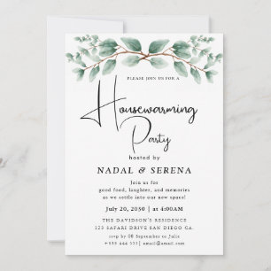 Minimalistische moderne elegante housewarming part kaart