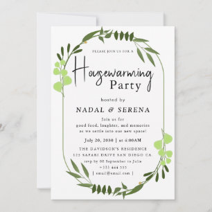 Minimalistische moderne elegante housewarming part kaart