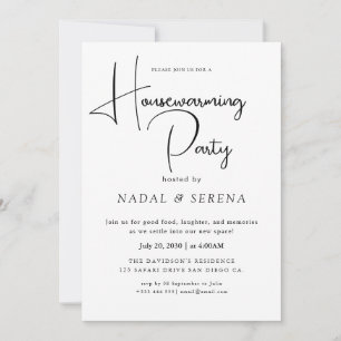 Minimalistische moderne elegante housewarming part kaart