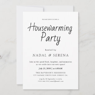 Minimalistische moderne elegante housewarming part kaart