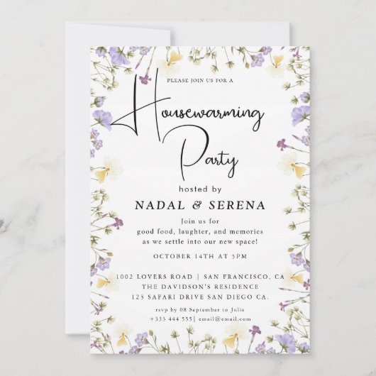 Minimalistische moderne elegante housewarming part kaart (Voorkant)