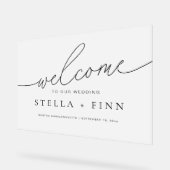Minimalistische moderne elegante script welkom bru acryl bord (Hoek)