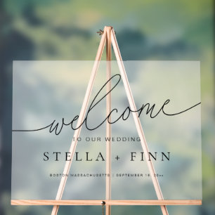 Minimalistische moderne elegante script welkomsthu acryl bord