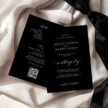 Minimalistische moderne elegante zwarte QR-code tr