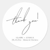 Minimalistische moderne en speelse script ronde sticker (Voorkant)