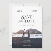 Minimalistische moderne foto bruiloft save the date (Voorkant)