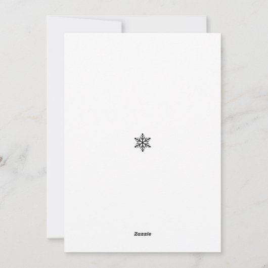 Minimalistische moderne foto Kerstmis Feestdagenkaart (Achterkant)