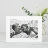 Minimalistische moderne foto Save the Date Kaart (Staand voorkant)