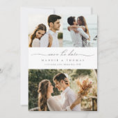 Minimalistische moderne foto Save the Date uitnodi Kaart (Voorkant)