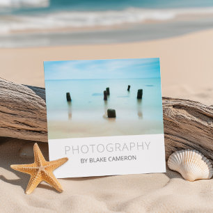 Minimalistische moderne fotograaf vierkante visitekaartje