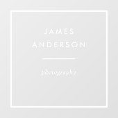 Minimalistische moderne frame bedrijfsnaam brandin raamsticker (Vel)