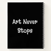 Minimalistische moderne funky script aangepaste sc notitieboek (Achterkant)