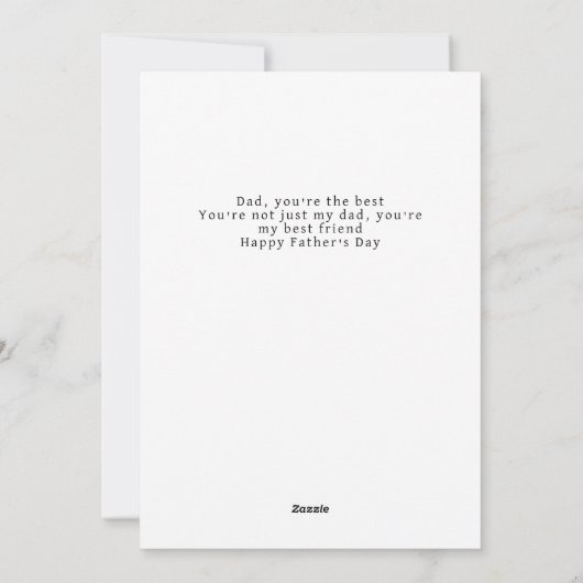 Minimalistische moderne gelukkige vaders dag 1 fot feestdagenkaart (Achterkant)