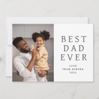 Minimalistische moderne gelukkige vaders dag 1 fot feestdagenkaart