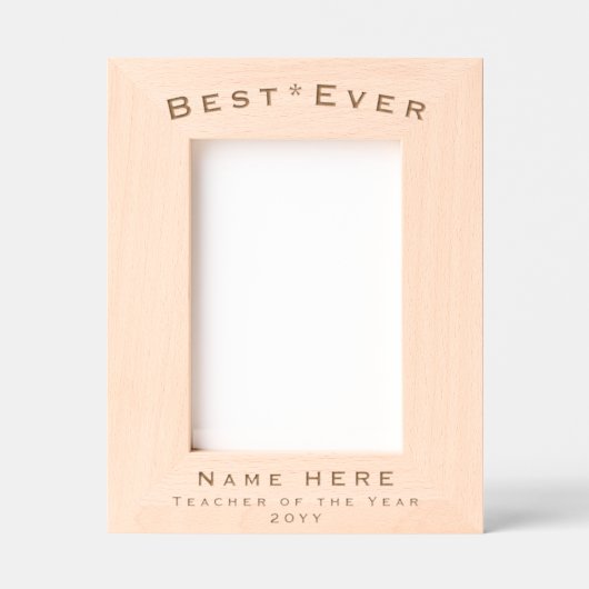 Minimalistische, moderne gepersonaliseerde beste l gegraveerde lijstjes (Voorkant)