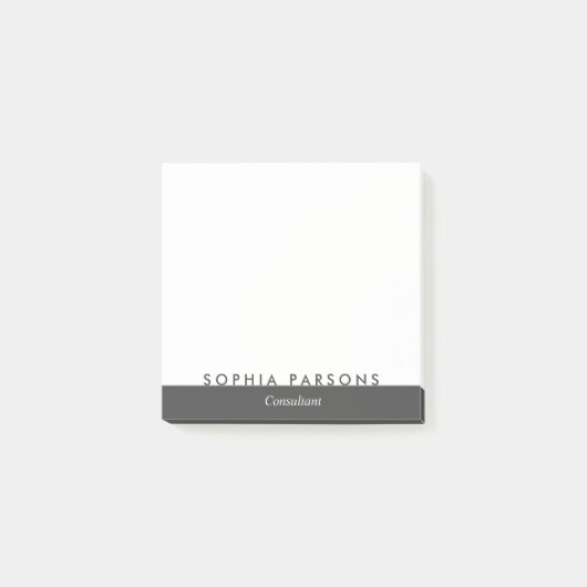 Minimalistische moderne gepersonaliseerde post-it  post-it® notes (Voorkant)