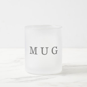 Minimalistische moderne grafische vormgeving matglas koffiemok