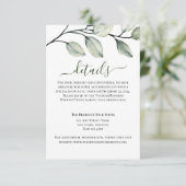 Minimalistische moderne groene en witte bruiloft d (Staand voorkant)