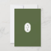 Minimalistische moderne groene en witte bruiloft d (Achterkant)