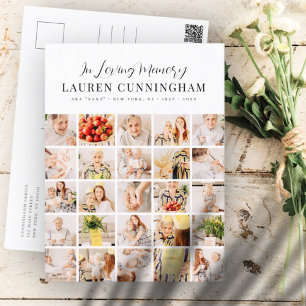 Minimalistische moderne herdenkingscollage met 25  briefkaart