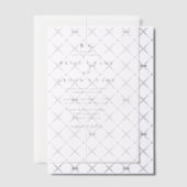 Minimalistische moderne inline monogram bruiloft vellum uitnodigingen (Offset (Uitnodiging))