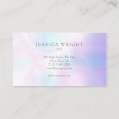 Minimalistische Moderne Iridescente Professional Visitekaartje (Achterkant)