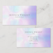 Minimalistische Moderne Iridescente Professional Visitekaartje (Voorkant / Achterkant)