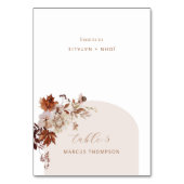 Minimalistische moderne kalligrafie herfst plaats  kaart (Voorkant)