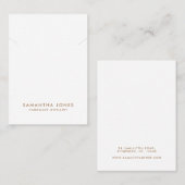 Minimalistische moderne Kettingen sieraden display Visitekaartje (Voorkant / Achterkant)
