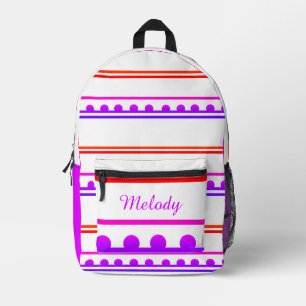 Minimalistische moderne kleurrijke girly Polka Dot Bedrukte Rugzak