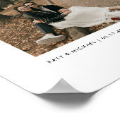 Minimalistische moderne koppel foto aangepaste nam poster (Hoek)